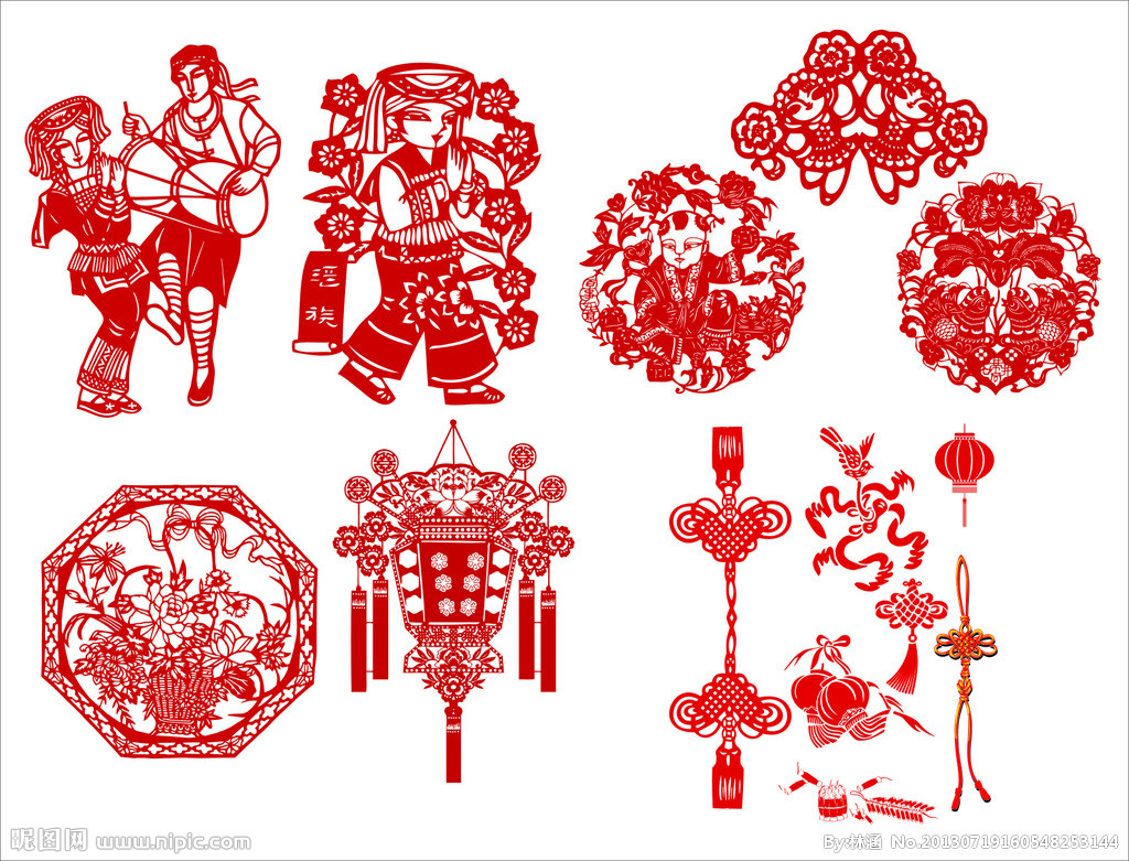 剪纸矢量图__传统文化_文化艺术_矢量图库